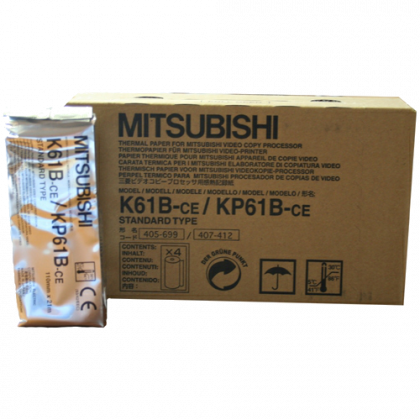 Rouleaux de papier thermique Mitsubishi K61B/KP61B (4 unités)