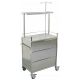 Chariot médical avec tiroirs 24 cm Promotal (1 plateau) - inox