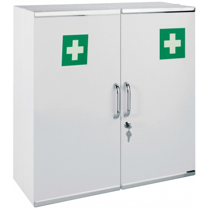 Armoire Pharmacie Verrouillable Acier & Verre - 25x12x25cm MSV