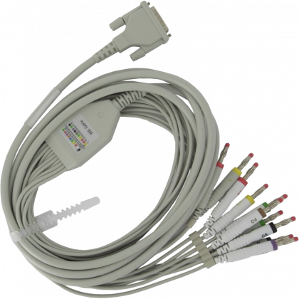 Câble ECG à fiche banane pour ECG Spengler PC-ECG