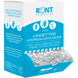Lingette imprégnée de gel hydroalcoolique (boite de 250)