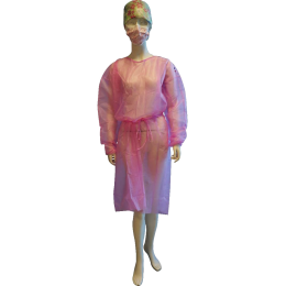 Blouse de protection jetable rose Abena (sachet de 10)